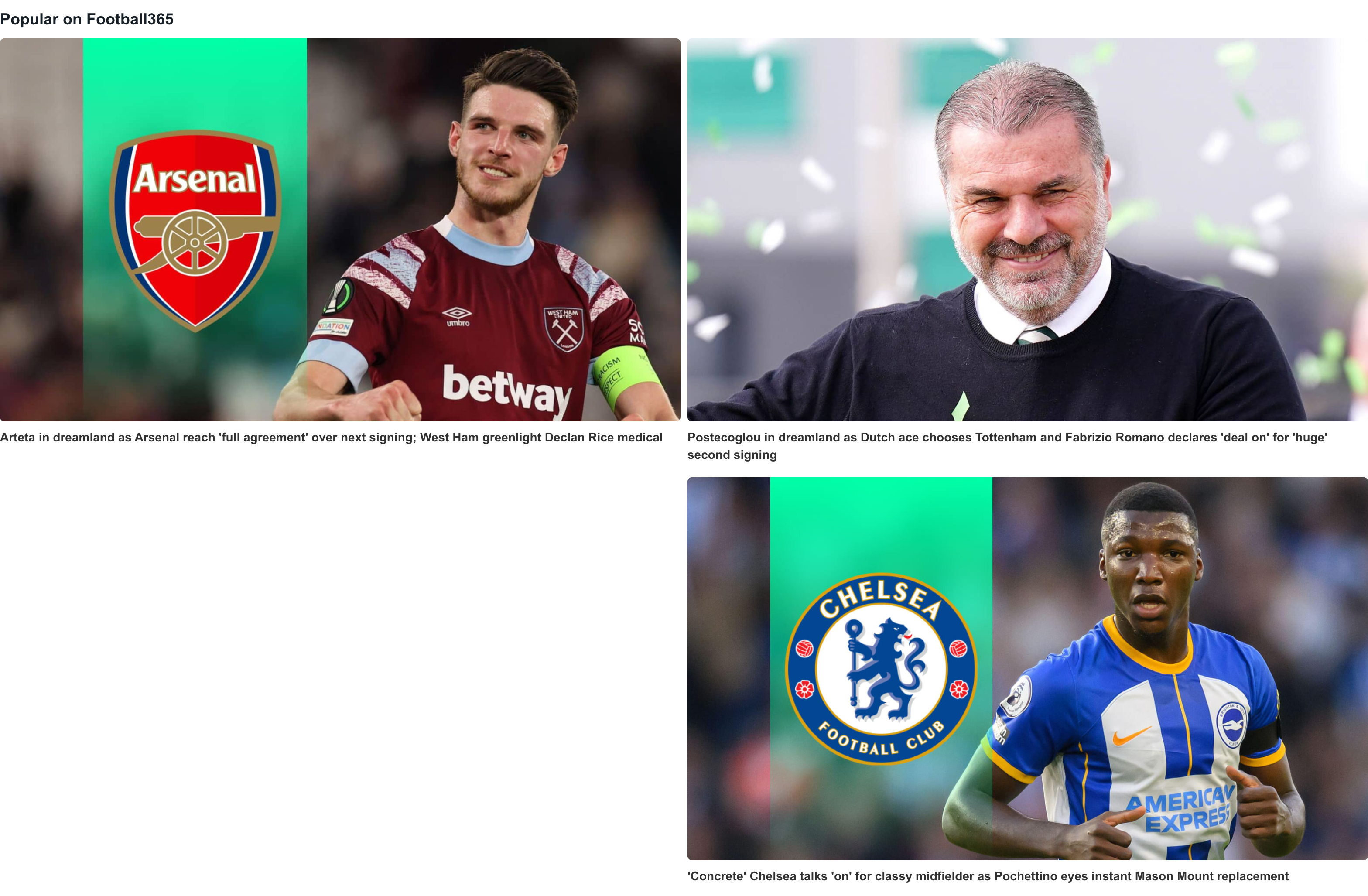 Content recommendation in article