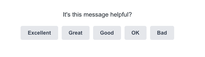 User feedback example