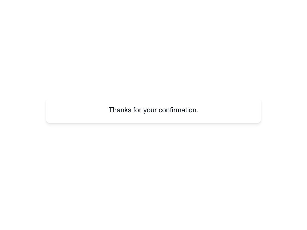 Confirm button example